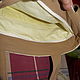 Сумка НА МОЛНИИ шерсть бежевая и коричневая костюмная ткань. Классическая сумка. ОЛЬГА СУМКИ. Ярмарка Мастеров.  Фото №5