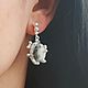 Серьги из дендритовым агатом. Серьги классические. Newstylejewelry. Ярмарка Мастеров.  Фото №5