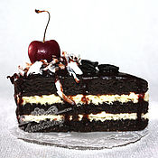 Косметика ручной работы handmade. Livemaster - original item Handmade chocolate cherry soap as a gift cake sweetness. Handmade.