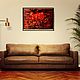 Abstract painting red fire colorful acrylic on paper Fireplace. Pictures. Art Gallery by Natlya Zhdanova. My Livemaster. Фото №4