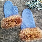 Аксессуары handmade. Livemaster - original item Felted mittens. Handmade.