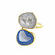 Ring with agate 'Blue Island' white ring blue. Rings. Irina Moro. My Livemaster. Фото №6