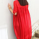 Длинная туника "Chiffon Beauty in Red" D0022. Туники. Fraktura     Ольга и Мария. Ярмарка Мастеров.  Фото №6