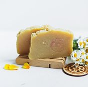 Косметика ручной работы handmade. Livemaster - original item Shampoo soap solid shampoo Chamomile and calendula yellow. Handmade.