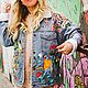 Painting customization of clothes. Denim jacket with print. Outerwear Jackets. nataliadenimart. My Livemaster. Фото №6