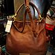 Сумка Marc by Marc Jacobs из коричневой шагреневой кожи. Классическая сумка. Chic bags. Интернет-магазин Ярмарка Мастеров.  Фото №2