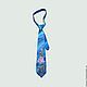 Атласный натуральный шелк, дизайнерский  галстук `Роза`