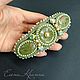 Green automatic hair clip with unakit, Hairpins, Volgodonsk,  Фото №1