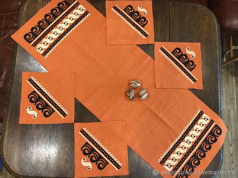 Салфетки: Раннер и 4 салфетки на стол, большие салфетки купить в ...