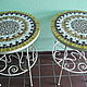 Wrought iron table with mosaic ' Honey'. Tables. Marjana. My Livemaster. Фото №4