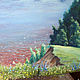 Oil painting 'Slope on the river Oka', 90-70 cm. Pictures. Zhanne Shepetova. Online shopping on My Livemaster.  Фото №2