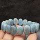 Delicate bracelet natural stone aquamarine