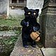 Кот Бегемот с примусом. Мягкие игрушки. ЗИМА. Интернет-магазин Ярмарка Мастеров.  Фото №2