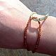 Copy of Bracelet with chrysolite. Lightweight two-row bracelet, Bead bracelet, Permian,  Фото №1