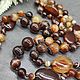 Natural brown agate long beads 'Chocolate'. Beads2. naturalkavni. My Livemaster. Фото №6