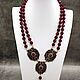 Gorgeous ruby agate necklace with pendant, Necklace, Moscow,  Фото №1