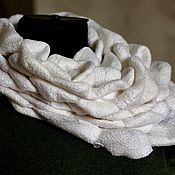 Аксессуары handmade. Livemaster - original item Felted scarf "Marshmallow". Handmade.