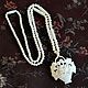 Order Necklace 'Flower basket' bone carving. Lesica. Livemaster. . Vintage necklace Фото №3