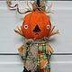Хэллоуинки (Пугало, привидение и тыковка). Куклы и пупсы. Наталья Netaly toys. Интернет-магазин Ярмарка Мастеров.  Фото №2