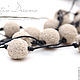 Beads Creamy dessert on waxed cords volcanic lava multi. Necklace. Ritasdreams (ritasdreams). Online shopping on My Livemaster.  Фото №2