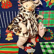 Куклы и игрушки handmade. Livemaster - original item Teddy Animals: Piglet in tiger skin. Handmade.