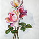 Roses. Watercolor, Pictures, Jurmala,  Фото №1