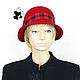 Elegant women's felt hat ' Slouch'. Scarlet. Hats1. Mishan (mishan). Online shopping on My Livemaster.  Фото №2