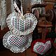 Embroidered hearts on the Christmas tree, Christmas decorations, St. Petersburg,  Фото №1