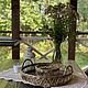 Плетеный ажурный большой поднос с ручками. Корзины. RomOksDecor. Интернет-магазин Ярмарка Мастеров.  Фото №2