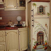роспись холодильника прованс