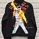 Джинсовая куртка. Фредди Меркури, Боуи, Freddie Mercury. Портрет. Куртки. Ольга  (nigelolart). Ярмарка Мастеров.  Фото №4
