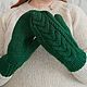 Заказать  Варежки вязаные женские мужские зеленый. Наталья  Malinka_Knitwear/ Вязание. Ярмарка Мастеров. . Варежки Фото №3