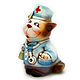 Order Ceramic figurine 'Cat Doctor'. aboka. Livemaster. . Figurines Фото №3
