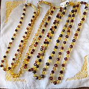 Работы для детей, handmade. Livemaster - original item Amber beads, amber beads, amber beads balls, white amber. Handmade.