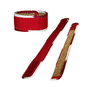 Украшения handmade. Livemaster - original item Red bracelet from nettles. Handmade.