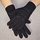 Black women's gloves ' In the fall'. Gloves. Tatiana Boyarova. Online shopping on My Livemaster.  Фото №2