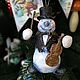 Игрушка на елку интерьерная игрушка Снеговик скрипач из ваты, Новогодние сувениры, Краснодар,  Фото №1