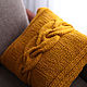 Order Pillow knitted decorative leaf fall. Ira Pugach (pompon). Livemaster. . Pillow Фото №3