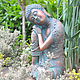 Order Buddha sitting garden decor concrete figure aged bronze. Decor concrete Azov Garden. Livemaster. . Garden figures Фото №3