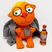 Куклы и игрушки handmade. Livemaster - original item Vatnichek №2, soft toy red cat Vasya Lozhkina. Handmade.