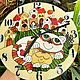 Часы настенные Кошкин дом,роспись по стеклу, Часы классические, Кисловодск,  Фото №1