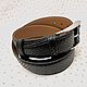 Order Men's belt made of genuine python leather in black. SHOES&BAGS. Livemaster. . Straps Фото №3