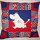Наволочки декоративные в детскую комнату красно-синие. Подушки. Elena.artquilt. Интернет-магазин Ярмарка Мастеров.  Фото №2