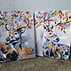 Winter deer, prints on canvases with gilding. Pictures. Annet Loginova. Online shopping on My Livemaster.  Фото №2