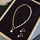 Pearl asymmetric gold-plated chain Necklace. Necklace. Only_you_byElena. Online shopping on My Livemaster.  Фото №2