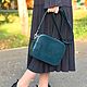 Crossbody bag made of genuine leather color dark turquoise(ocean). Messenger Bag. MiTonA. Online shopping on My Livemaster.  Фото №2