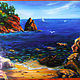 Order  The sea shore of the southern seas. Oil. canvas. Original. Valeria Akulova ART. Livemaster. . Pictures Фото №3