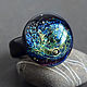 Лэмпворк кольцо «Мириады звёзд» размер 16 3/4. Кольца. Terrakota lampwork (Анна Иванова). Ярмарка Мастеров.  Фото №4