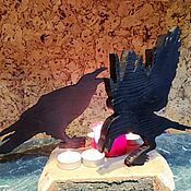Для дома и интерьера handmade. Livemaster - original item Odin`s crows Hugin and Munin. Handmade.