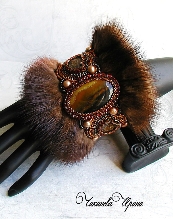 Bracelet With Fur Scandinavia Online On Livemaster Bracelets Handmade Livemaster Bracelet With Fur Scandinavia